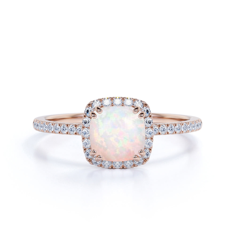 Cushion cut 2025 opal ring