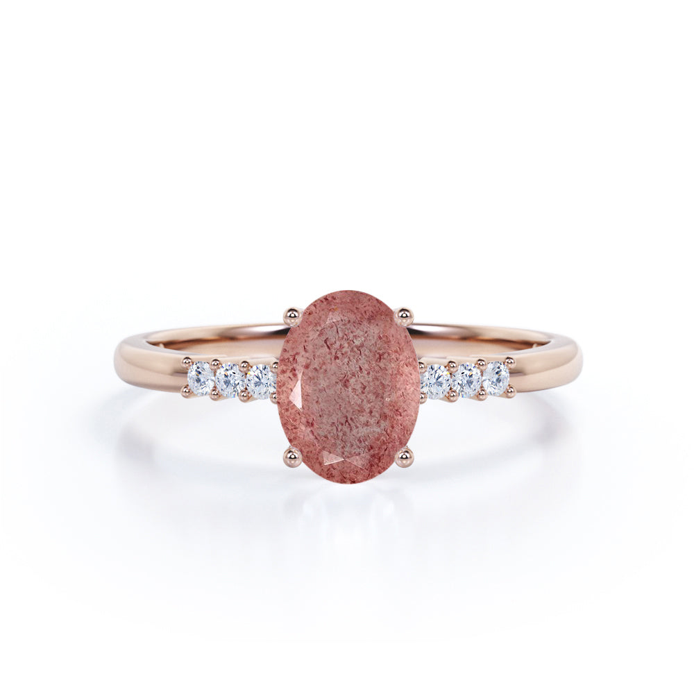 Strawberry hot sale quartz ring